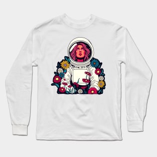 Space Woman Astronaut Long Sleeve T-Shirt